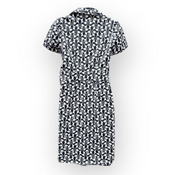 CLUB MONACO KATE SHIRTDRESS FLEUR DE LIS PRINT SHORT SLEEVE POLO DRESS SIZE 0 - Picture 5 of 15
